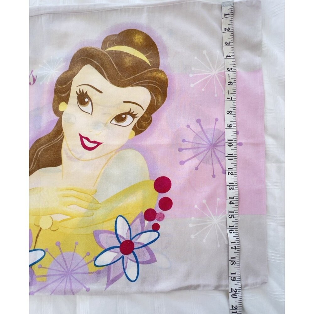 3 Pc DISNEY PRINCESS Sheet Set TWIN Flat & PAIR of 2-Sided Standard Pillowcases - Picture 11 of 16